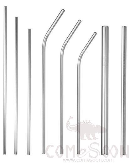 Silver Color S/S Straw 12*215 Straight