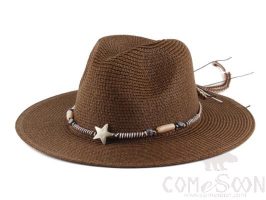 Straw Hat Female T1-Coffee