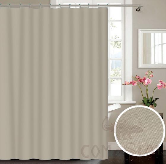 Khaki 90g Polyester Pure Pigment Shower Curtain-120* 180cm