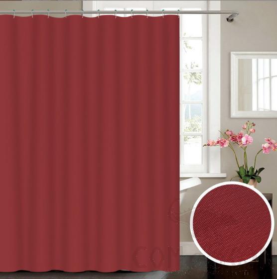 Wine Red 90g Polyester Pure Pigment Shower Curtain-120* 180cm