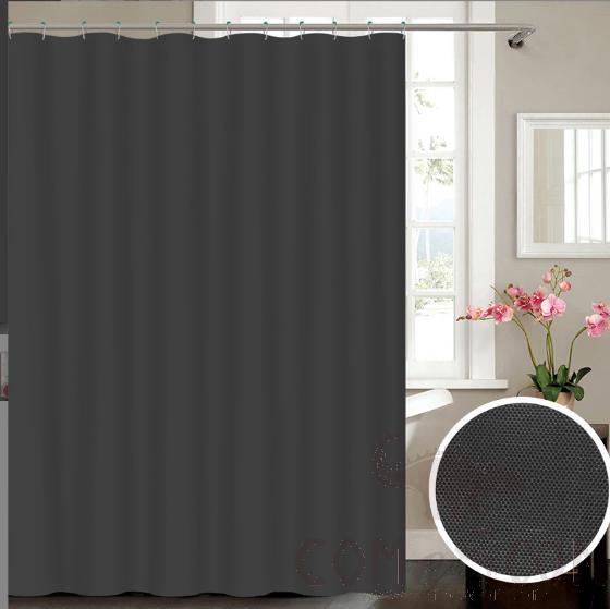 Black 90g Polyester Pure Pigment Shower Curtain-120* 180cm