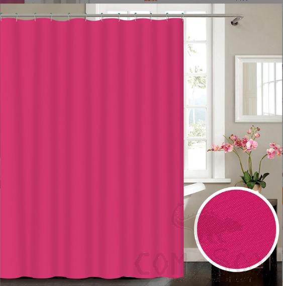 Rose Red  90g Polyester Pure Pigment Shower Curtain-120* 180cm