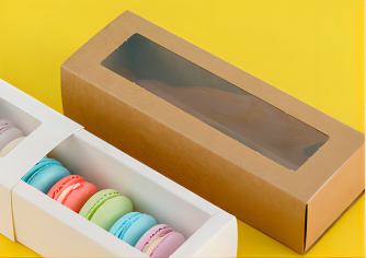Kraft Macaron Bow  w/ logo，18.5*5*5cm
