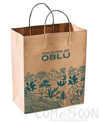 Kraft Carrying Bag L-SIZED  W/LOGO，L25*W15*H30cm