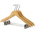 Wooden Clip Hangers-Taek Wood,420*38mm