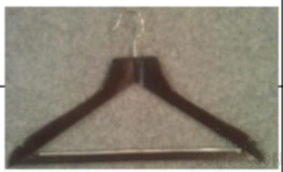 Flat-Headed Wooden Hanger - Dark Brown Lotus, 445 * 12mm