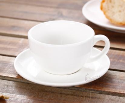 Coffee Cup With Saucer 300CC Set White
