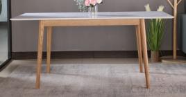 Table，Mdf With Natural White Oak Veneer + White Oak Frame，1700*750*750mm