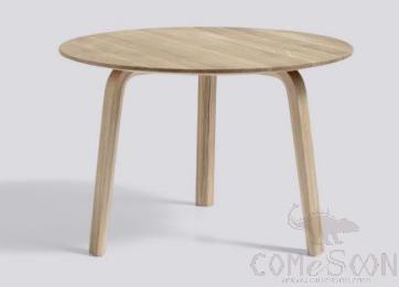 Table，Bent Wooden Legs + Solid Wood Multilayer Board, With Ash Veneer，600*420mm