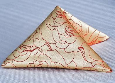 Napkin,L48*W48cm,Champagne red peony