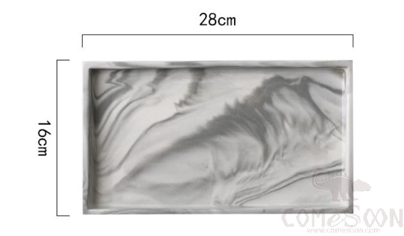Imitation Marble Bathroom Tray， Ceramic，28*16cm