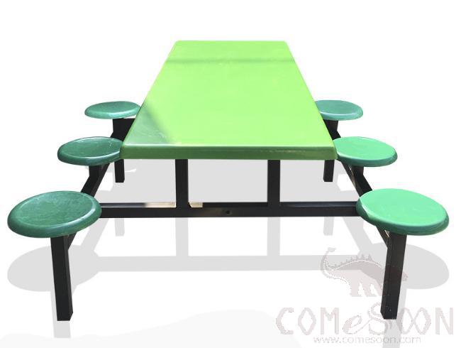 Frp Canteen Tables And Chairs-160*60*75Cm,Plastics And Steel