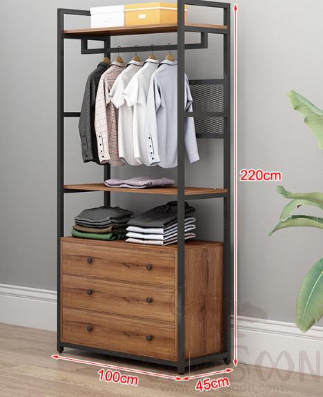 Open Wardrobe,Plate and Steel，W45*L100*220cm