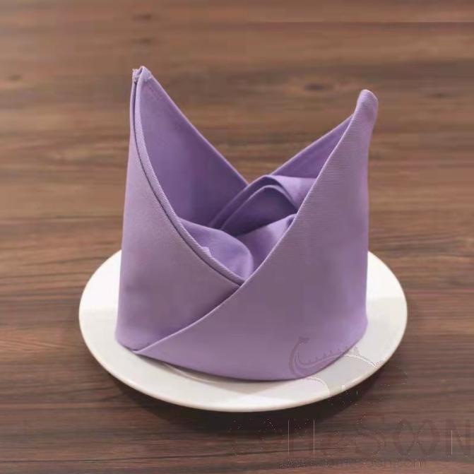 Pure cotton cup cloth, L47*W47cm,Lilac colour , Napkin
