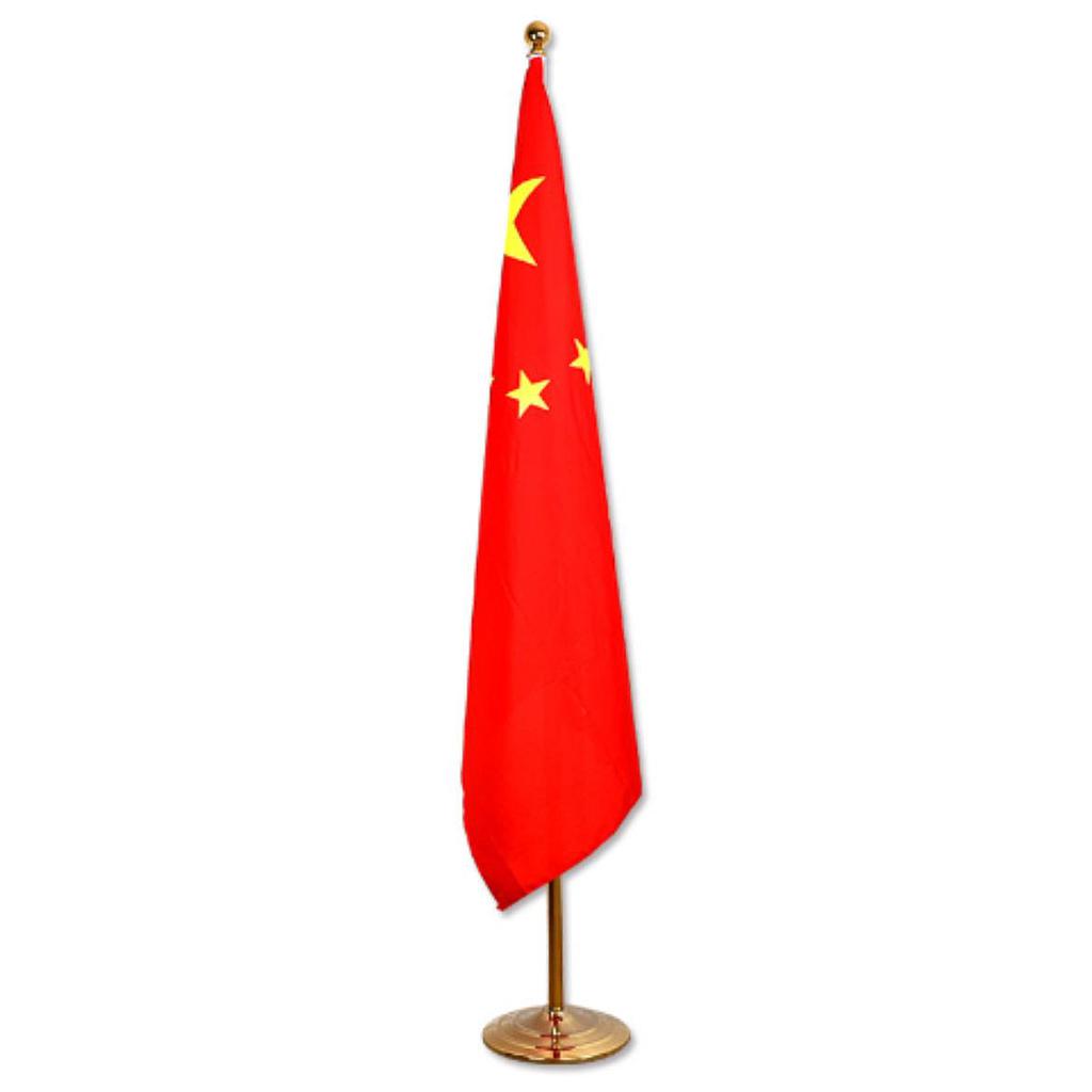 Country Flag Stand，2.6 M , Gold


