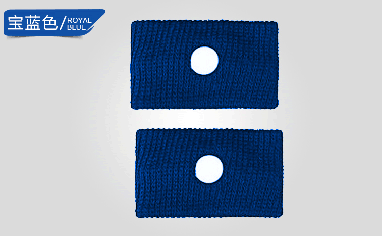 Anti Carsick Wristband， Single point indentation， W30*L50mm, Polyester fiber，Royal Blue