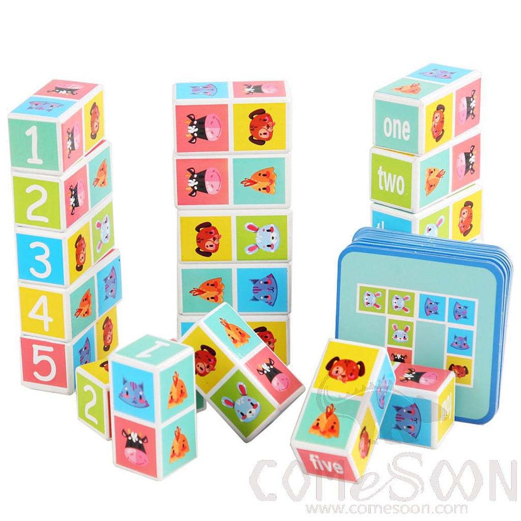 Creative Building Block Matching Puzzle，Wood