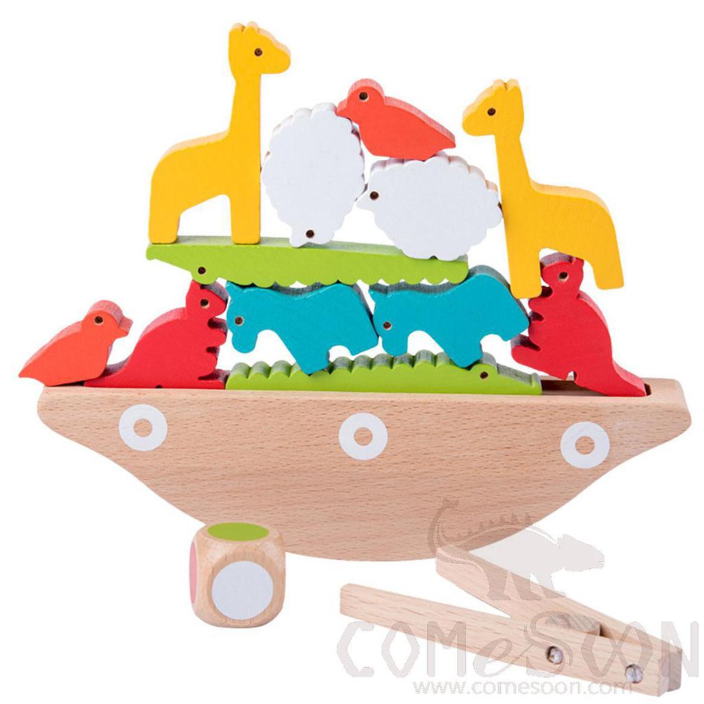 Stacked High Balance Boat，Wood