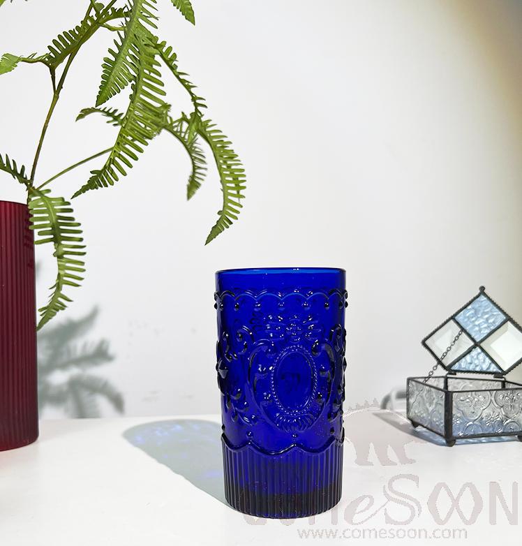 Magic Mirror Klein Blue Tall Glass Cup, 400ml