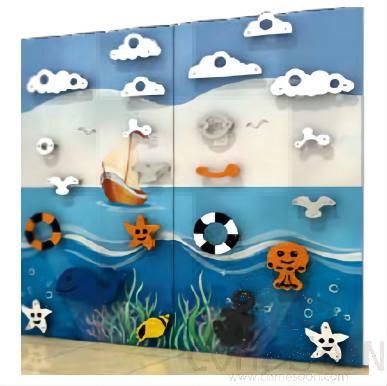 Marine Climbing Wall Only For Indoor Usages， 244*244CM，Multi-Layer Board