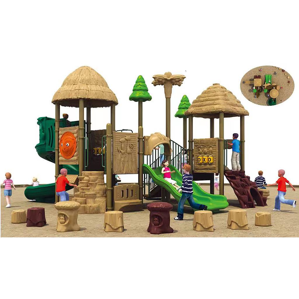 Outdoor Slide，L760*W690*H430CM ， Playground Castle