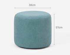 Funky Colourful Poufs Seats，Φ34*H27cm，Turquoise Green