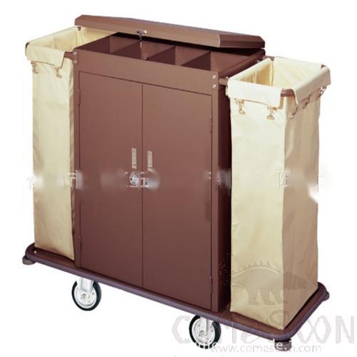 Outdoor Service Trolley With Door And Cover, Iron Baking Paint, L142*W46*H115Cm