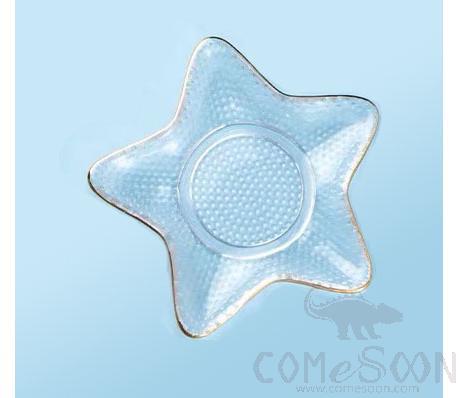 13cm starfish dish-gold rim