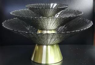 15.5CM feather small fruit plate gray (gray)