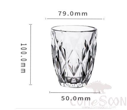 BM Series 270ML diamond wiener glass