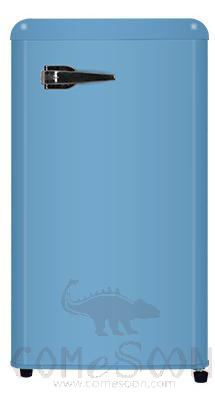 Retro Refrigerator, Blue, 90L