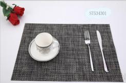 Pvc Placemat, Black And Grey 5*3
