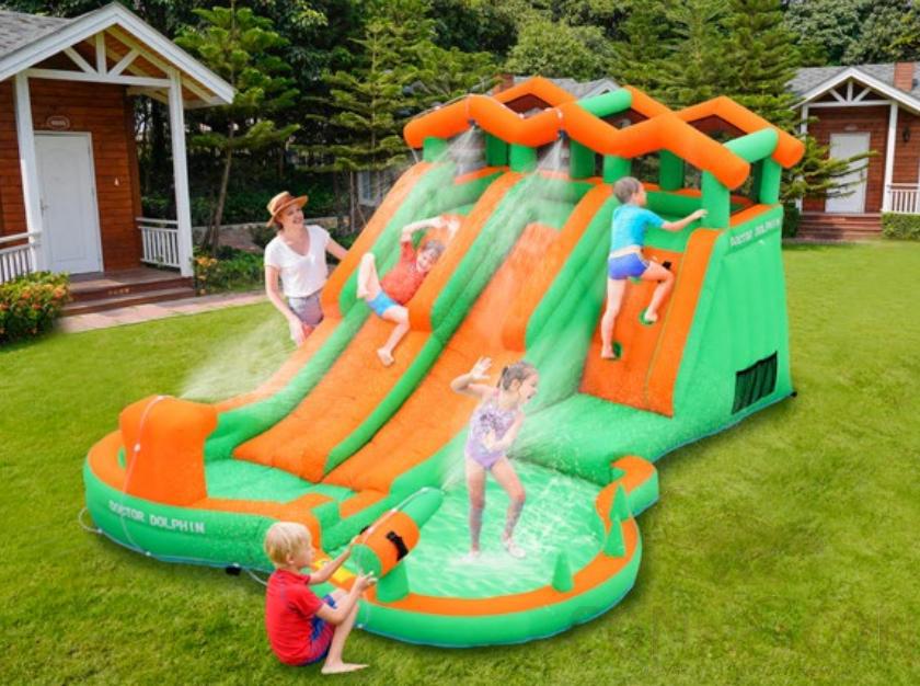 Double Water Slides，442*340*205cm