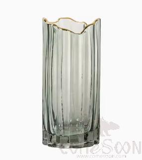 Small Clear Glass Vase Ornaments,Green