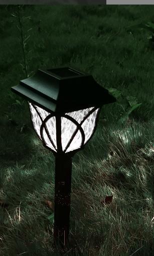 White Light Solar Lawn Lamp, Plastic, 10*10*44cm