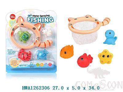 Cat scoop up fish ,34*27*5cm