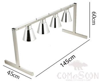 Four  Head T-Frame Gold Heat Lamp,1450*450*600mm,100W