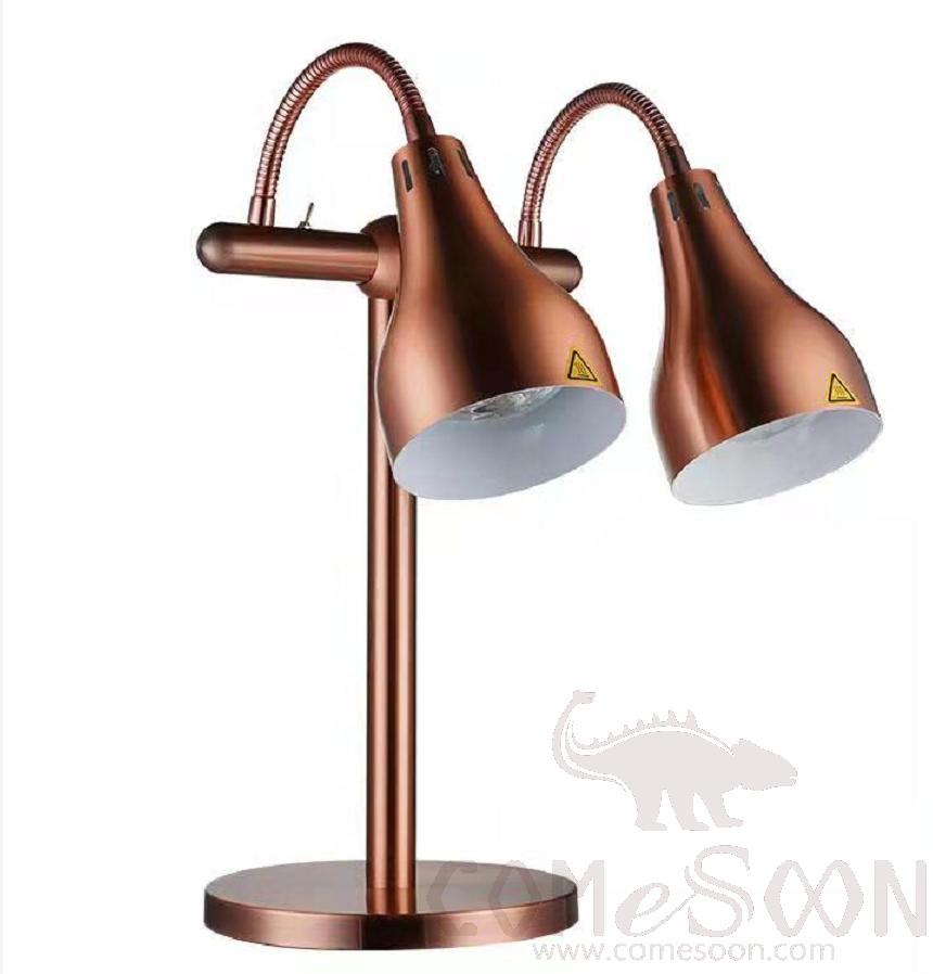 Double Head Red Copper Color Plated Marble Warming Lamp,270*645mm,500W