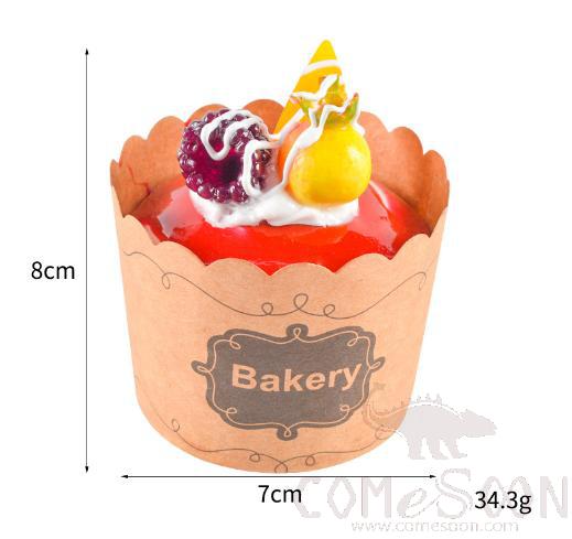 Simulated Cake Ornament,PU,8*7cm