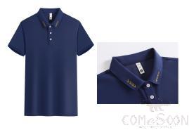 Men's and women's lapel short sleeve, bamboo fiber, L