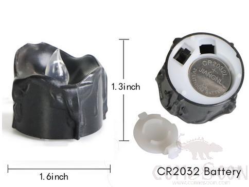 Black E-Candle, Yellow Flash, 3.6*3.3cm