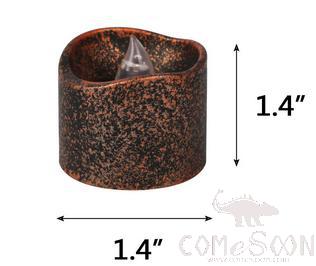 Black E-Candle, Warm White Flash, 3.6*3.6cm