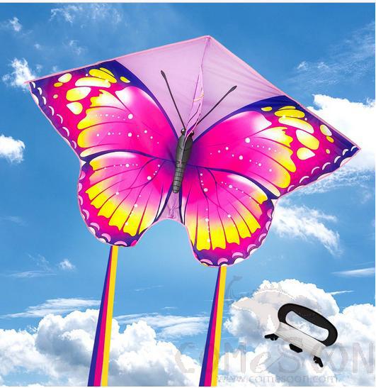 Couple Pink Butterfly Kite With Line, 145*98cm