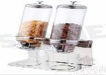 Cereal dispenser, double, 4Ltr*2, 362*240*600(h)mm