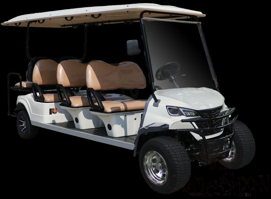 Electric Sightseeing Cart, 5KW, 48V, 185W, 75km, Max Climbing Ability (Loaded) 25%, 8 Seater