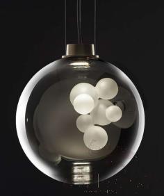 Small Pendant Light, Metal + Glass, D300*H1500Mm