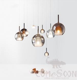 Small Chandelier, Electroplated Copper Color, Φ200*H400Mm