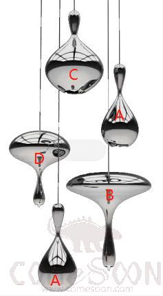 Small Chandelier, Hardware+Glass, D260*H305Mm