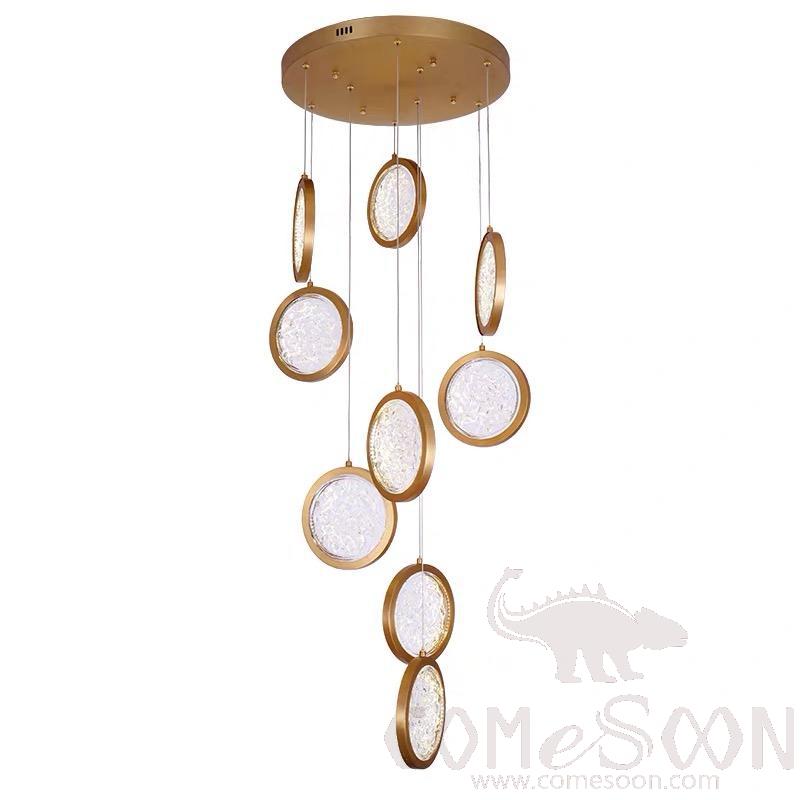 Small Chandelier, Copper+Glass, D160Mm