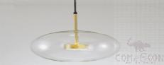 Small Pendant Light, Metal + Glass, ∅20Cm